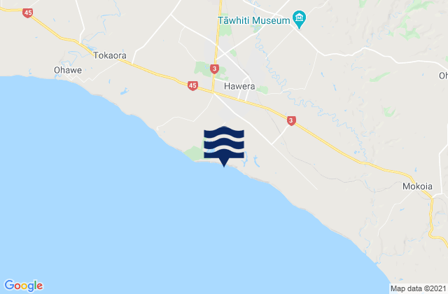 Mapa de mareas Hawera, New Zealand