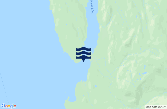 Mapa de mareas Hawk Inlet Hawk Point, United States
