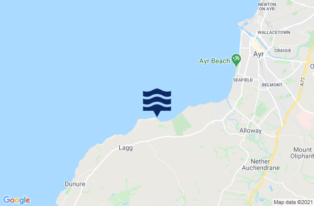 Mapa de mareas Heads of Ayr, United Kingdom