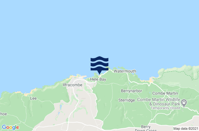 Mapa de mareas Hele Bay Beach, United Kingdom