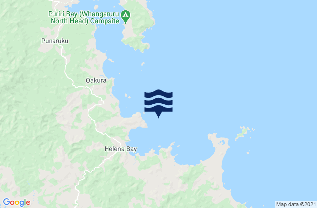 Mapa de mareas Helena Bay, New Zealand