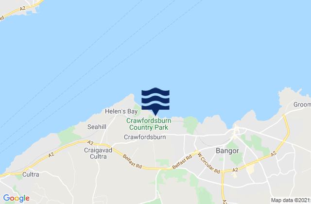 Mapa de mareas Helen’s Bay, United Kingdom