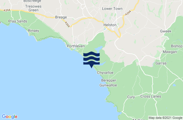 Mapa de mareas Helston, United Kingdom