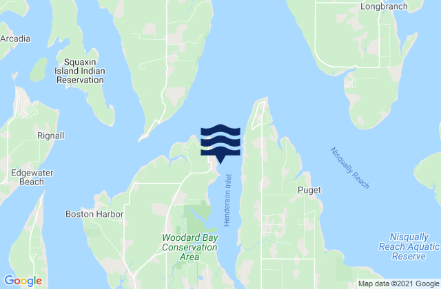 Mapa de mareas Henderson Inlet, United States