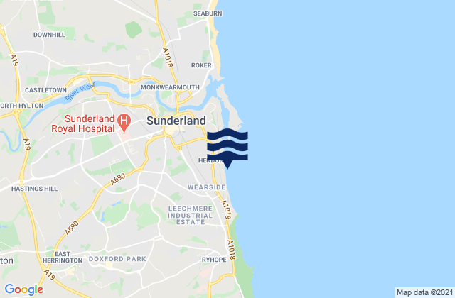 Mapa de mareas Hendon South Beach, United Kingdom