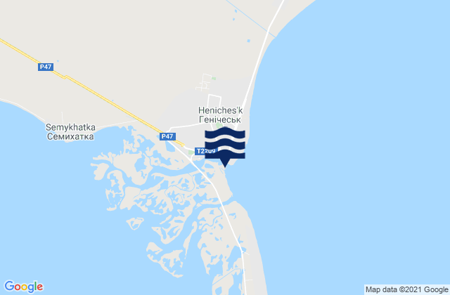 Mapa de mareas Henichesk, Ukraine