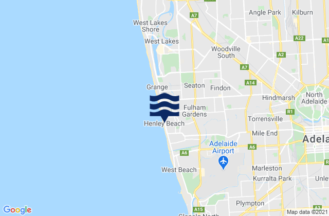 Mapa de mareas Henley Beach, Australia