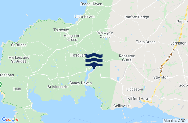 Mapa de mareas Herbrandston, United Kingdom