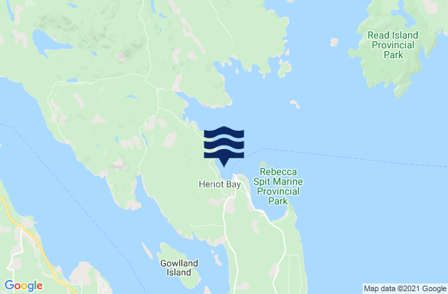 Mapa de mareas Heriot Bay, Canada