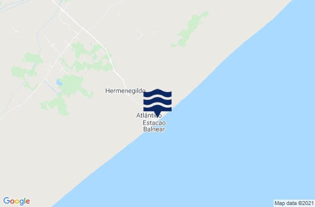 Mapa de mareas Hermenegildo, Brazil