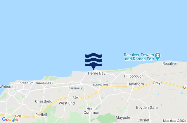 Mapa de mareas Herne Bay Beach, United Kingdom
