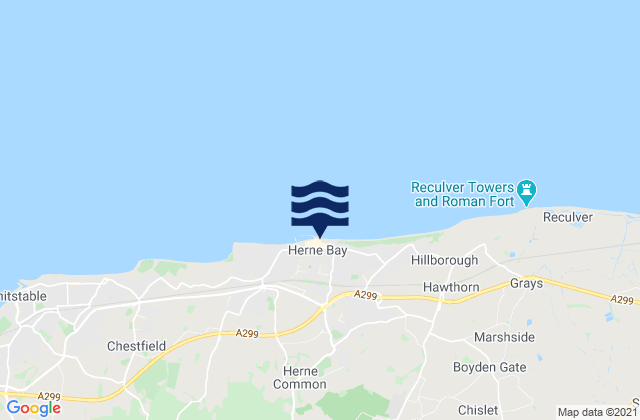 Mapa de mareas Herne Bay, United Kingdom