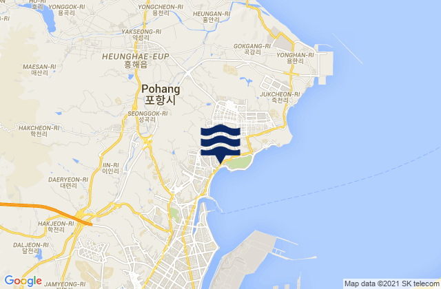 Mapa de mareas Heunghae, South Korea