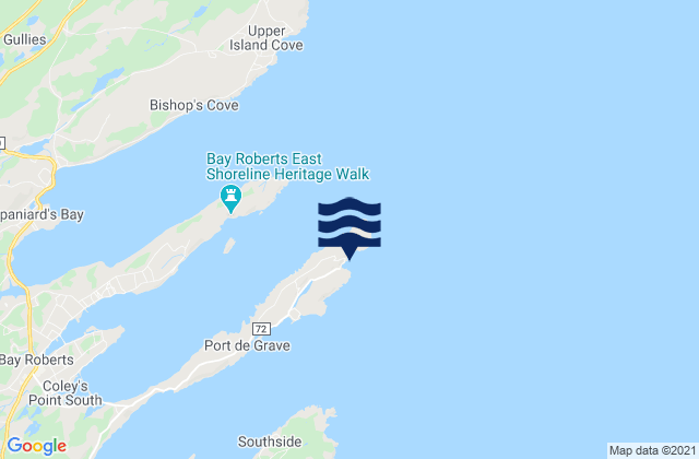 Mapa de mareas Hibbs Cove Island, Canada