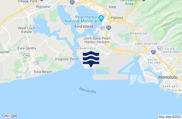 Mapa de mareas Hickam Harbor Beach, United States