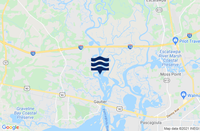 Mapa de mareas Hickory Hills, United States