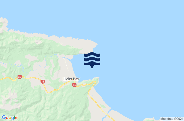 Mapa de mareas Hicks Bay, New Zealand