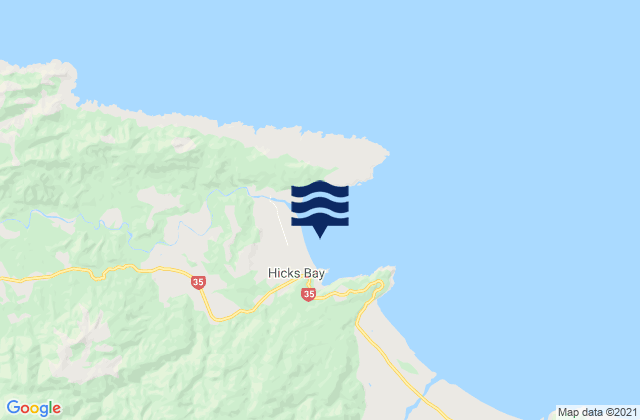 Mapa de mareas Hicks Bay, New Zealand
