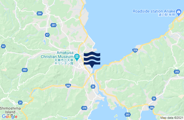 Mapa de mareas Higashimachi, Japan
