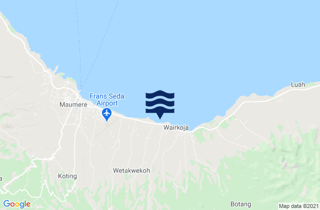 Mapa de mareas Higetegera, Indonesia