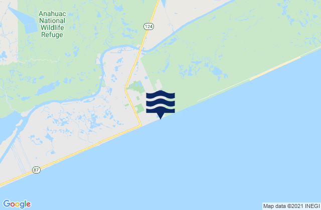 Mapa de mareas High Island, United States