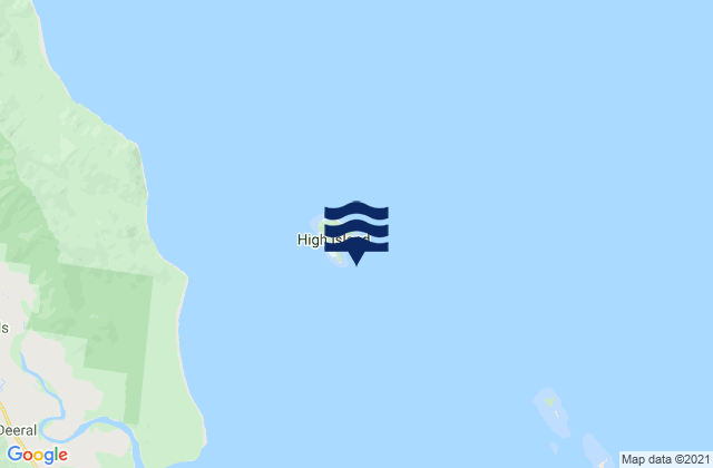 Mapa de mareas High Island, Australia