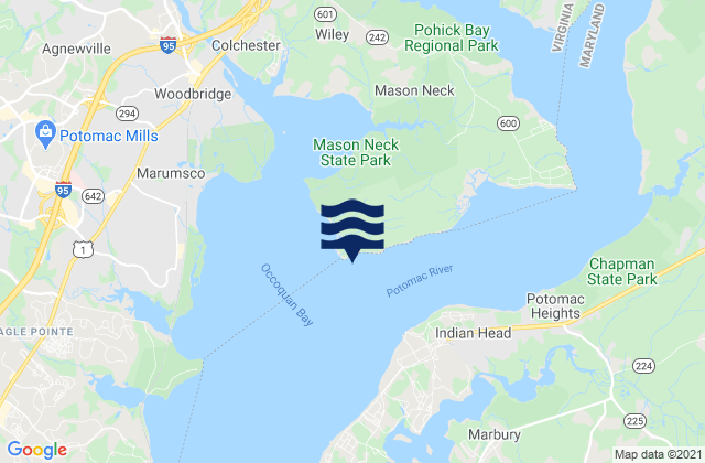 Mapa de mareas High Point, United States