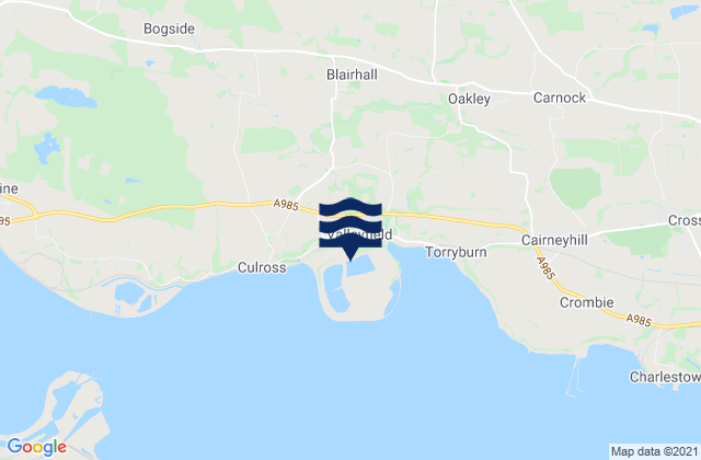 Mapa de mareas High Valleyfield, United Kingdom