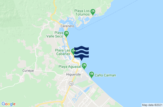 Mapa de mareas Higuerote, Venezuela