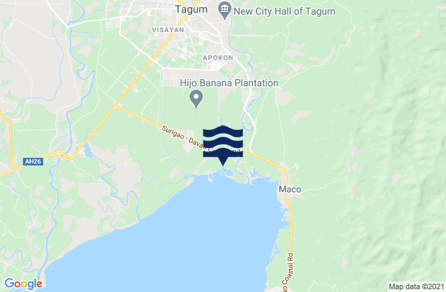 Mapa de mareas Hiju, Maco, Philippines