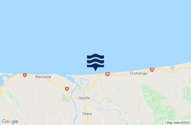 Mapa de mareas Hikuwai Beach, New Zealand