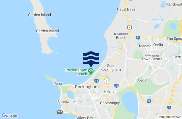 Mapa de mareas Hillman, Australia