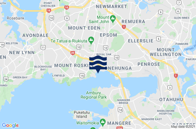 Mapa de mareas Hillsborough Bay, New Zealand