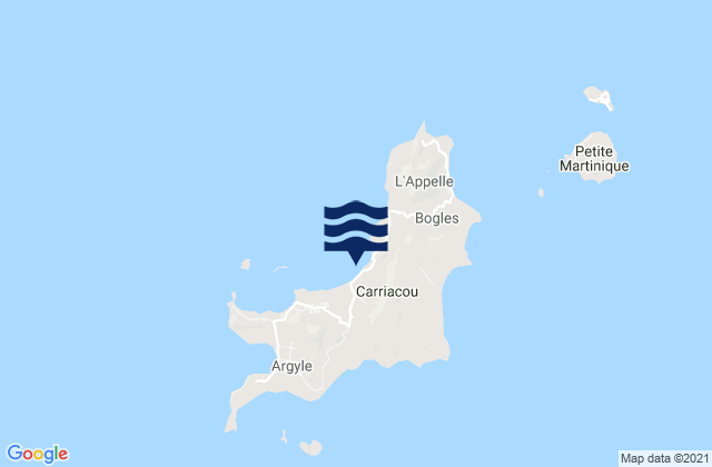 Mapa de mareas Hillsborough, Grenada