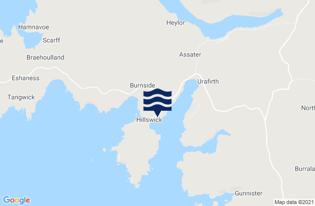 Mapa de mareas Hillswick, United Kingdom