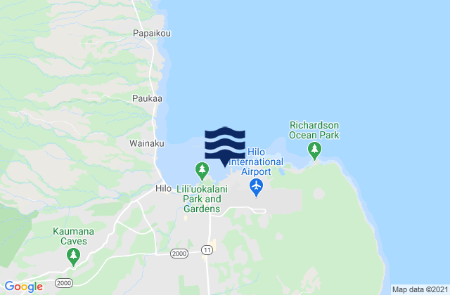 Mapa de mareas Hilo Hilo Bay Kuhio Bay, United States