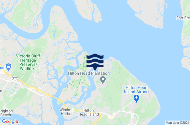 Mapa de mareas Hilton Head, United States