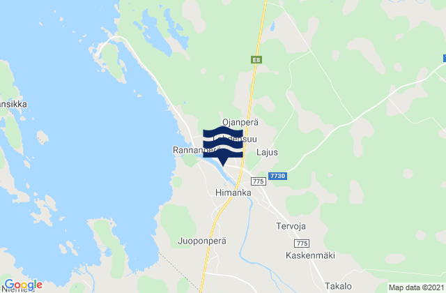 Mapa de mareas Himanka, Finland