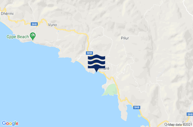 Mapa de mareas Himarë, Albania