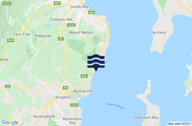 Mapa de mareas Hinsby Beach, Australia