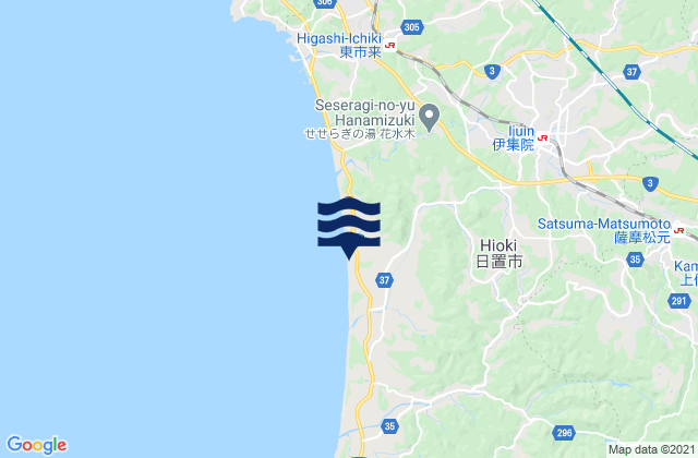 Mapa de mareas Hioki Shi, Japan