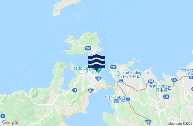Mapa de mareas Hirado, Japan