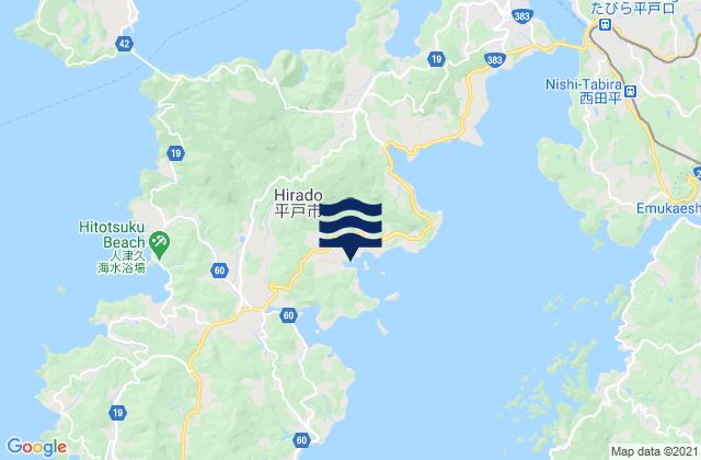 Mapa de mareas Hirado Shi, Japan