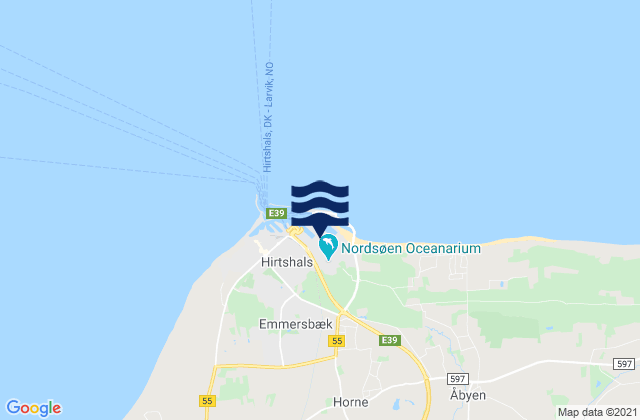 Mapa de mareas Hirtshals Port, Denmark