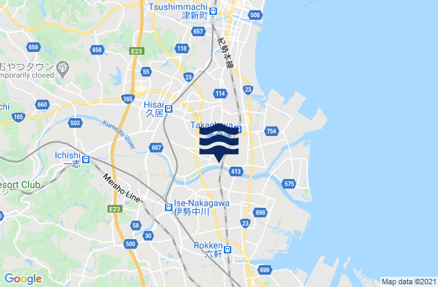 Mapa de mareas Hisai-motomachi, Japan