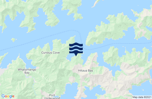 Mapa de mareas Hitaua Bay, New Zealand