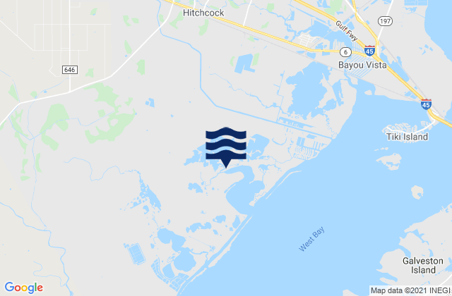 Mapa de mareas Hitchcock, United States