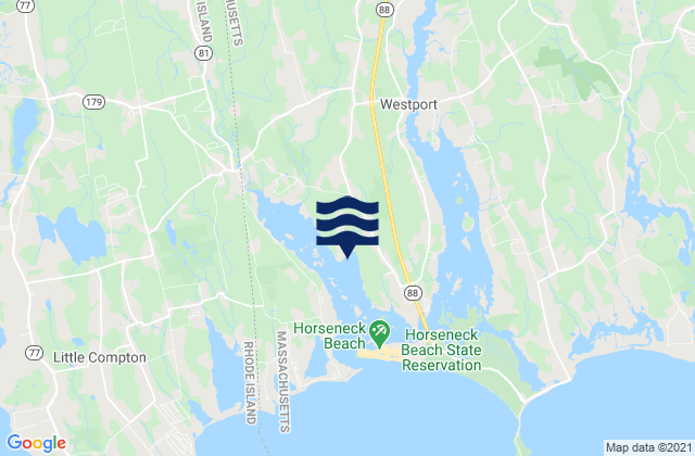 Mapa de mareas Hix Bridge (East Branch), United States