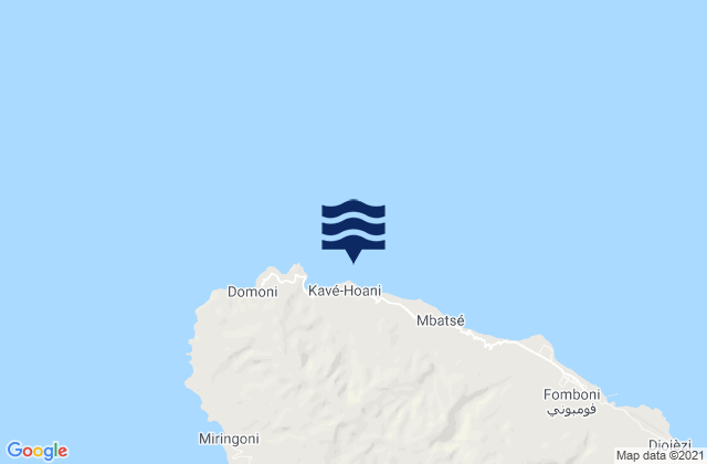 Mapa de mareas Hoani, Comoros