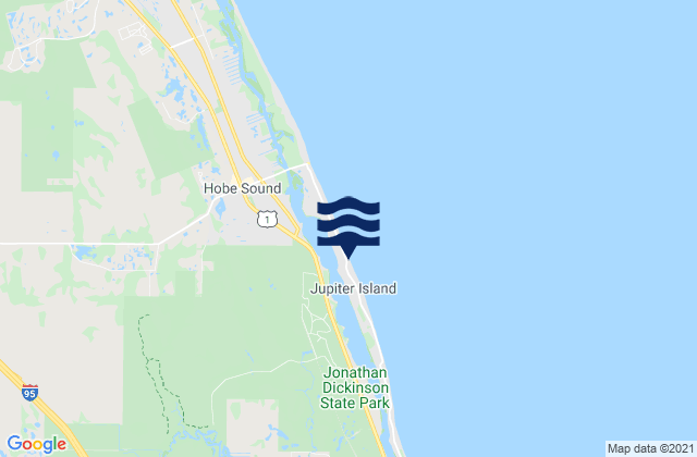 Mapa de mareas Hobe Sound (Jupiter Island), United States